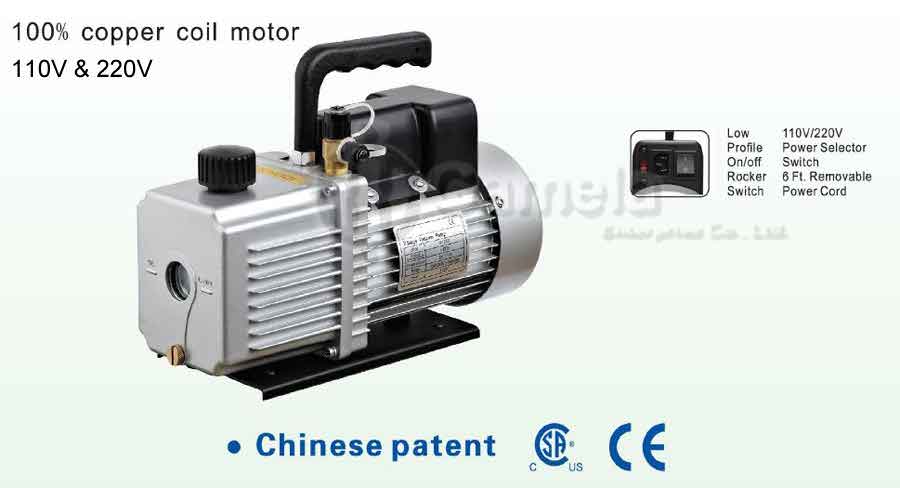 50848-215D,230D,240D,250D,260D,270D,290D,2200D - VACUUM-PUMP-100-copper-coil-motor-Dual-Voltage-vacuum-pump