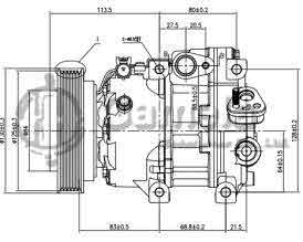 64257-VS16-9012J - Compressor-OEM-97701-3K425-for-HYUNDAI-SONATA-08-10
