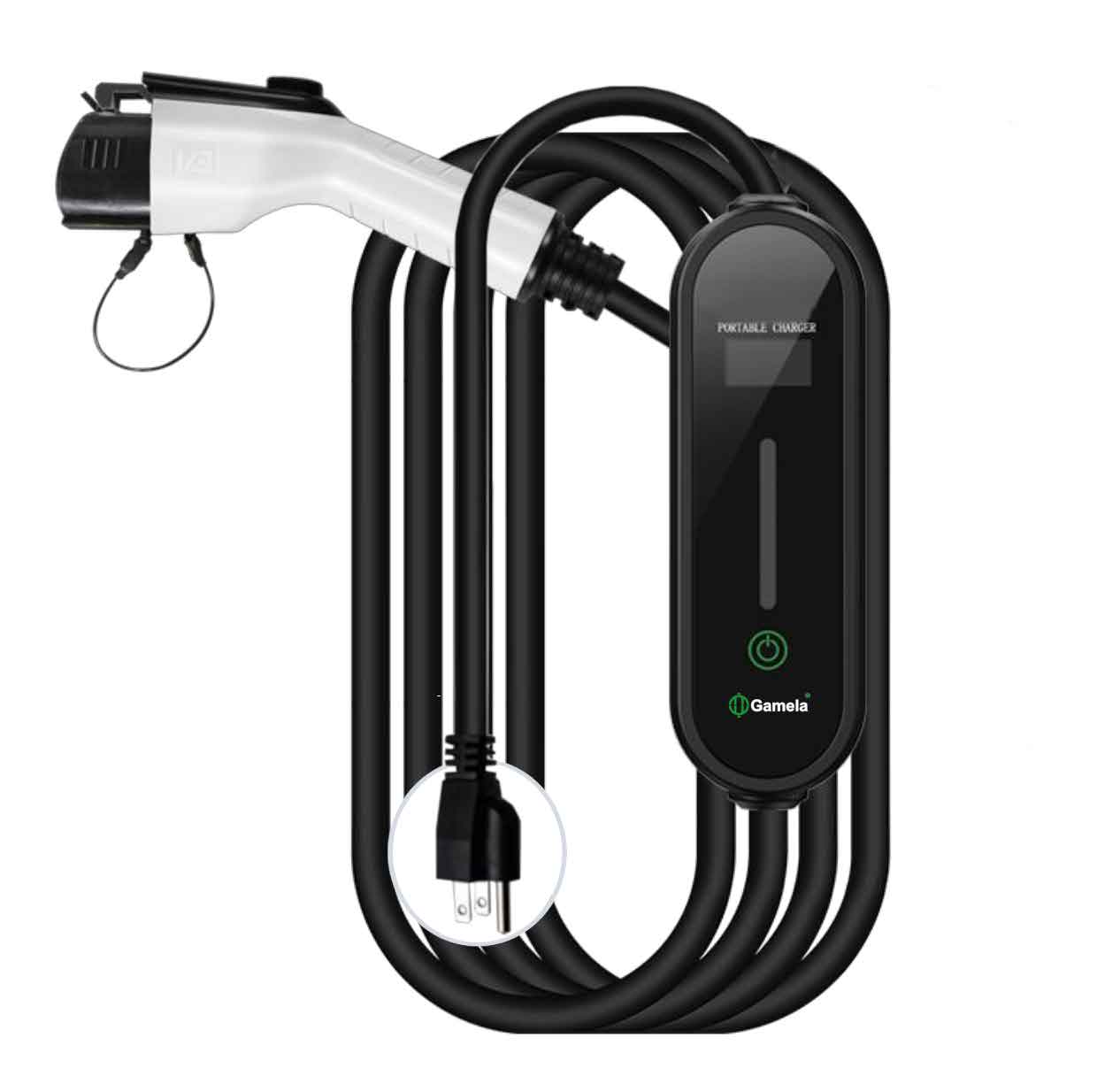 1211EAMG - Type1-J1772-16A-AC-Adjustment-and-Reservation-Ev-Charger-with-power-plug-5-15P