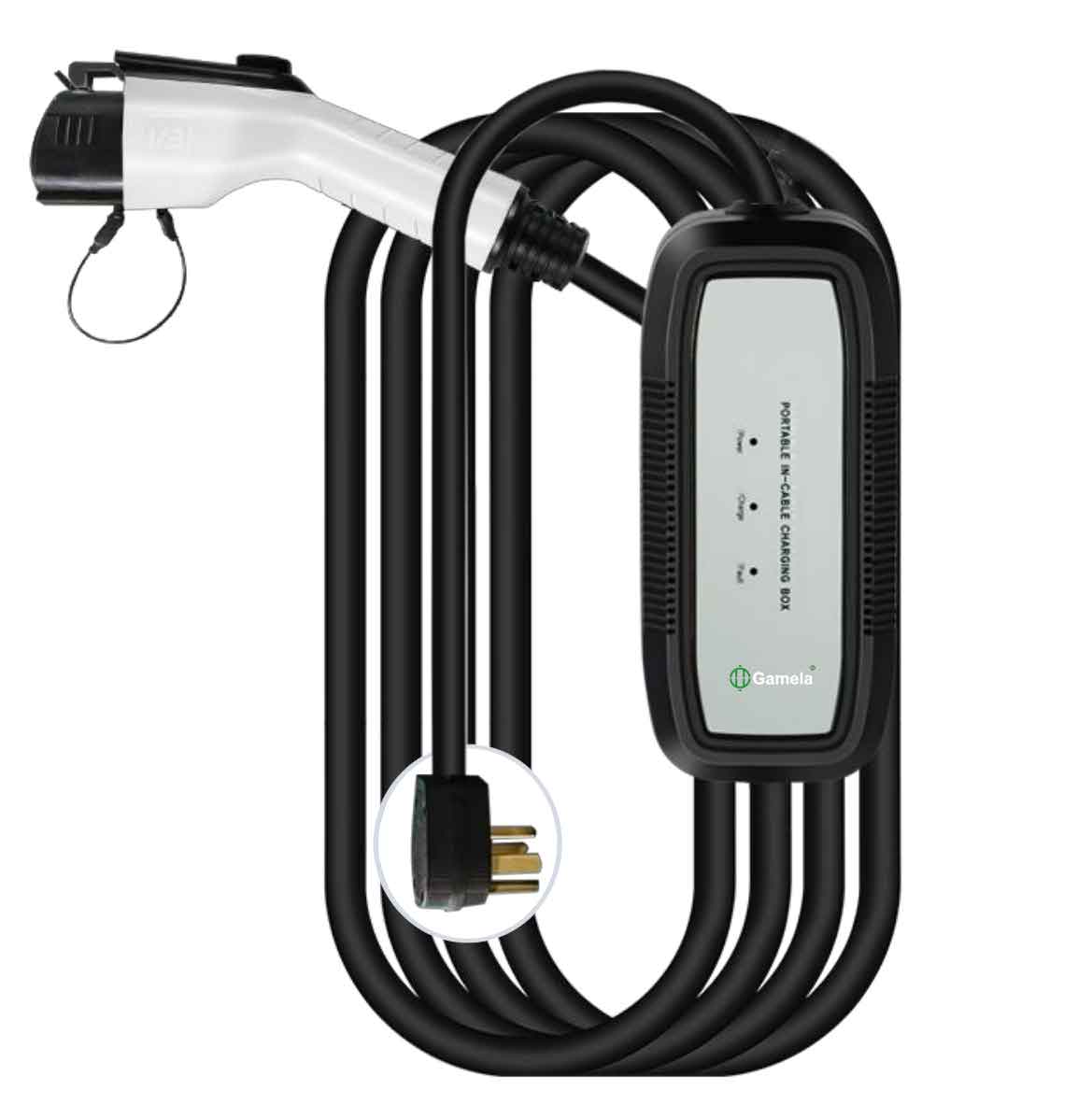1431EAMG - Type1-J1772-32A-AC-Indicator-Light-Portable-Ev-Charger-with-power-plug-14-50P-output-current-32A
