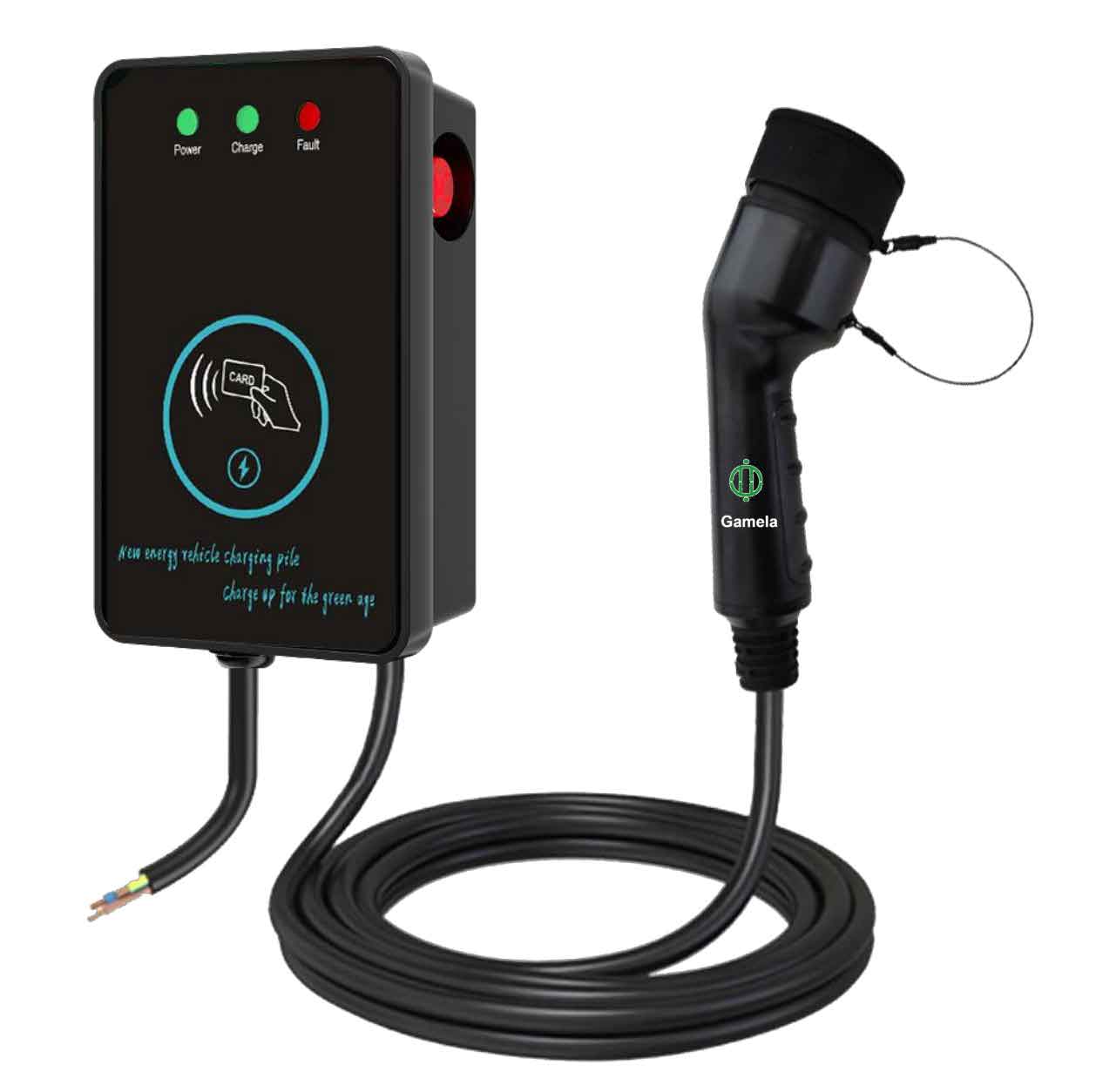 2122EEU - Type2-62196-32A-RFID-to-Charge-Wall-Mounted-Column-Ev-Charger-32A