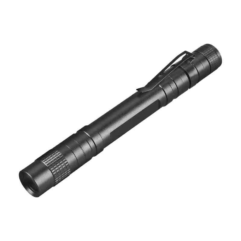 50525 - Powerful-UV-Pen-FlashlightMaterial-Aluminum-AlloySize-12715mm-big-size-unit-weight-24-5gLED-source-3W-365nmBattery-type-2AAA-battery-not-include-Lighting-time-10-Hrsusage-money-detector-invisible-ink-detector-glue-curing-etc-Packing-Detailsunit-pack-white-boxbox-size-14X2-5X2-5cmunit-weight-35g200-units-per-cartoncarton-size-30X26X25cmGross-weight-7-5KG