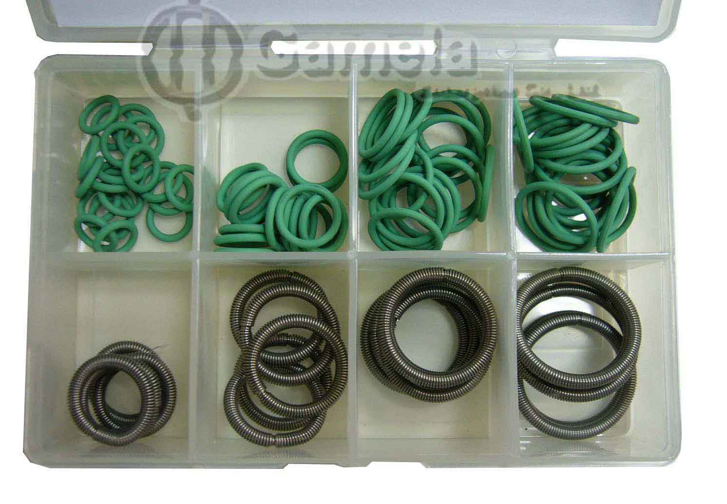59086 - Green-HNBR-O-Rings-and-SPRING-LOCK-kit-8-items-100-pcs