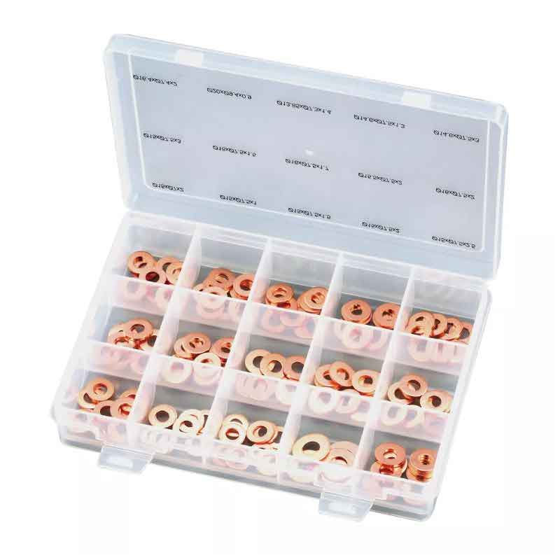 59422C - Assortment-of-Copper-Sealing-Rings-150-pcs