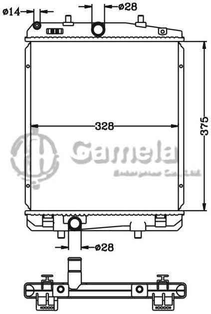 6110018AN - Radiator-for-TOYOTA-AYAO-CITROEN-C1-05-MT-BYD-F0-PEUGEOT-107-05-MT-OEM-16400-YV010-1330-P2-1330-P3