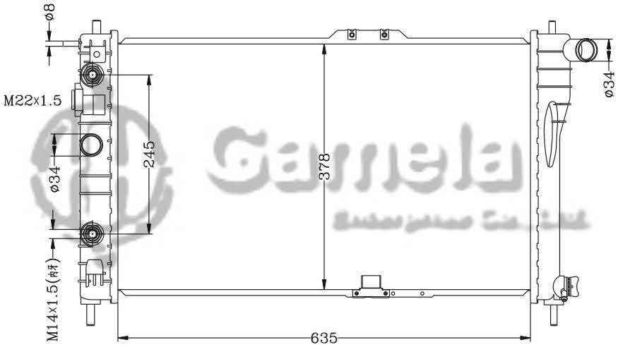 6111001N - Radiator-for-DAEWOO-CIELO-NEXIA-94-00-AT-OEM-96144570