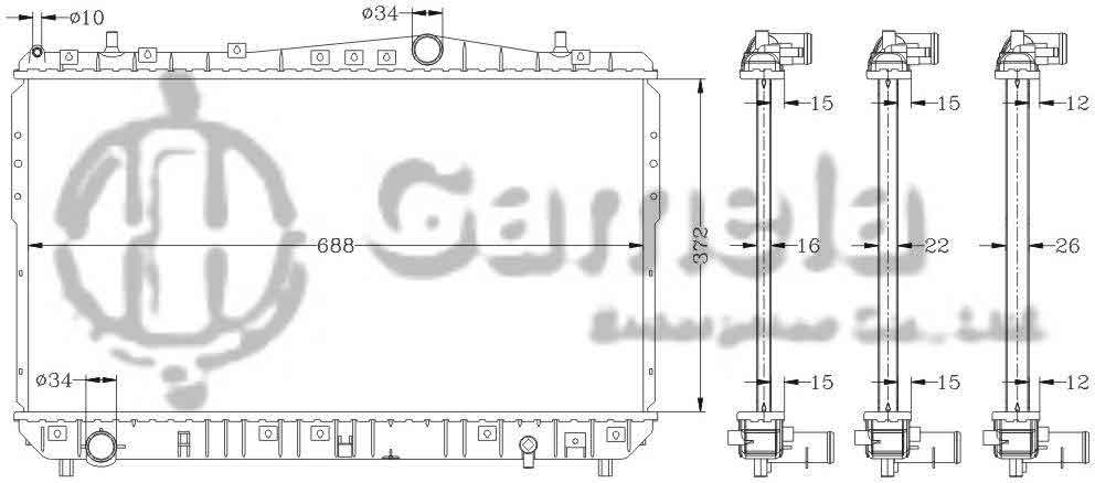 6111020N - Radiator-for-DAEWOO-NUBIRA-EXCELLE-03-MT-OEM-95663243-96553378