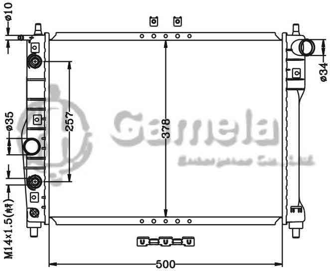 6111037N - Radiator-for-DAEWOO-NUBRIA-AT