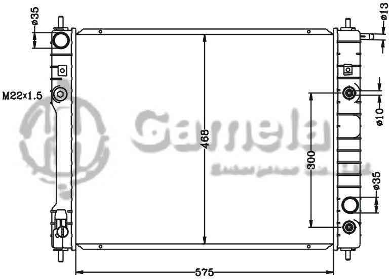 6111039N - Radiator-for-DAEWOO-PRINCE-AT