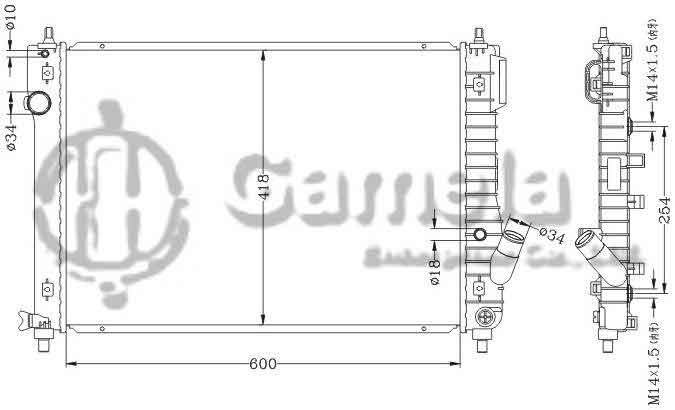 6111045NA - Radiator-for-DAEWOO-KALOS-09-2010-AVEO-AT-DAEWOO-PONTIAC-G3-WAVE5-08-09-AT-DPI-13097