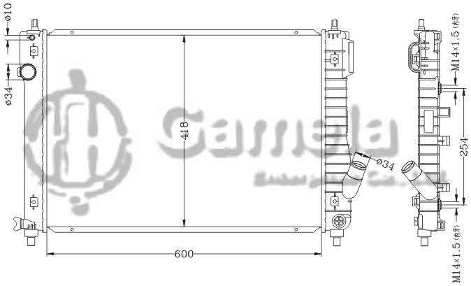 6111047NA - Radiator-for-DAEWOO-KALOS-09-2010-AVEO-AT