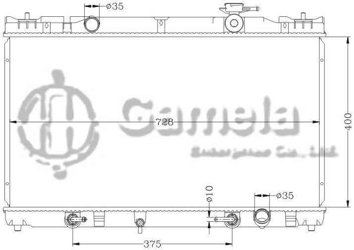 6112035AN - Radiator-for-TOYOTA-CAMRY-03-06-ACV30-AT-OEM-16400-28280-DPI-2437