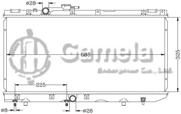 6112155AN - Radiator-for-TOYOTA-TERCEL-CORSA-EL44-45-91-95-AT-OEM-16400-11450-11460-DPI-1319