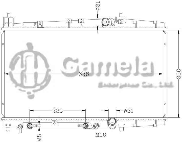 6112221N - Radiator-for-TOYOTA-PROBOX-SUCCEED-VAN-02-03-AT-OEM-16400-21210