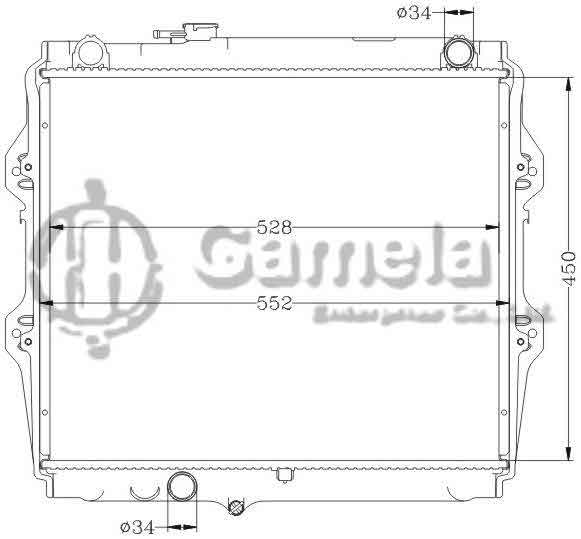 6112232N - Radiator-for-TOYOTA-HILUX-RZN149R-PETROL-97-MT-OEM-16400-75240