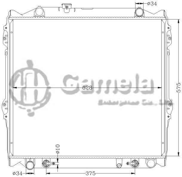 6112233N - Radiator-for-TOYOTA-PRADO-95-98-VZJ95-AT-OEM-16400-75180-75190