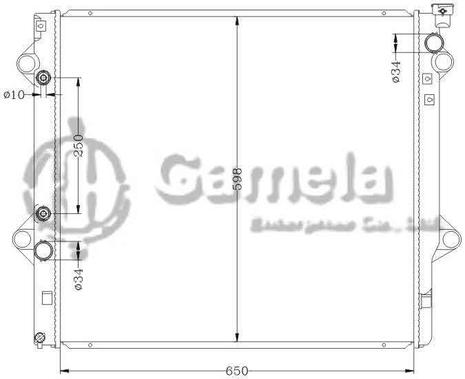 6112279N - Radiator-for-TOYOTA-PRADO-03-RZJ120-UZJ120-AT-OEM-16400-62230-DPI-2580