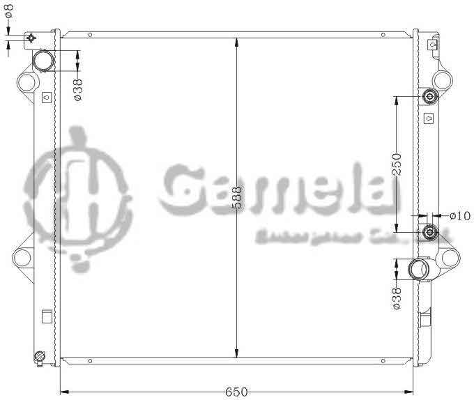 6112283AN - Radiator-for-TOYOTA-KZJ120-1KZT-AT-OEM-16400-67310