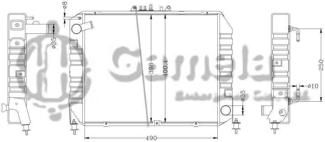 6112293AN - Radiator-for-TOYOTA-HIACE-RZH104-AT