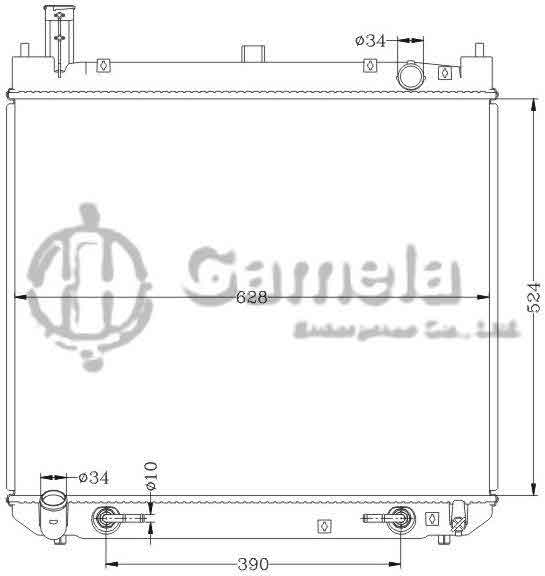 6112301AN - Radiator-for-TOYOTA-HIACE-RADIUS-RCH4-97-01-AT-OEM-16400-5B351-5B352