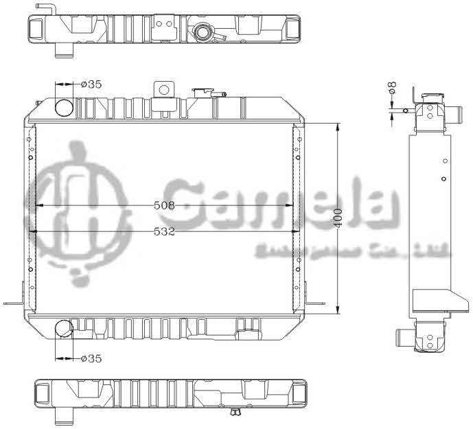 6112309N - Radiator-for-TOYOTA-HIACE-88-89-2Y-3Y-4Y-MT