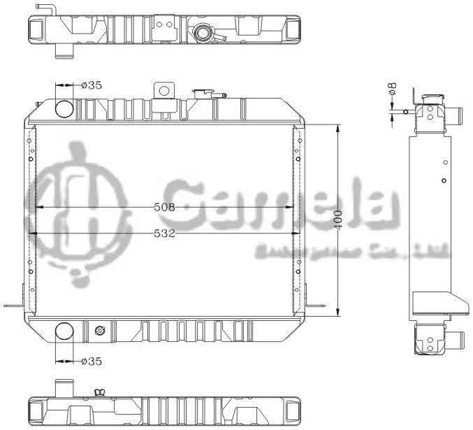 6112310N - Radiator-for-TOYOTA-HIACE-88-89-2Y-3Y-4Y-MT