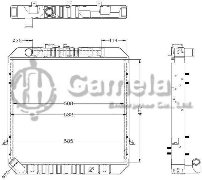 6112361N - Radiator-for-TOYOTA-HIACE-87-95-2L-3L-MT