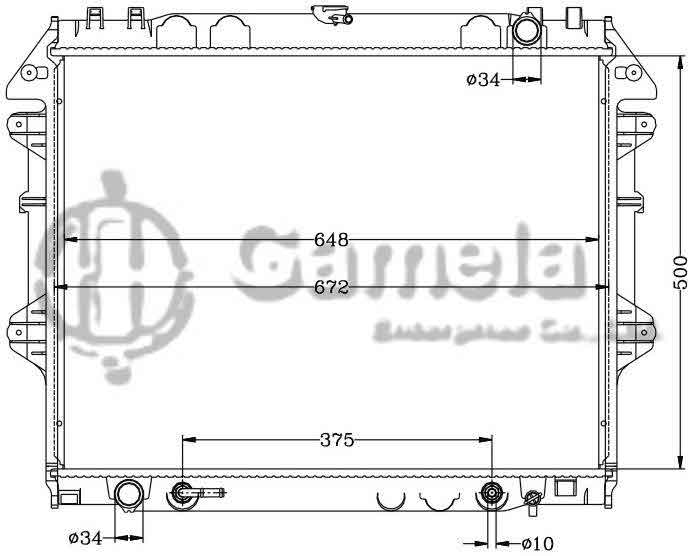 6112363AN - Radiator-for-TOYOTA-HILUX-INNOVA-1TR-04-AT-OEM-16400-0C140-0C210