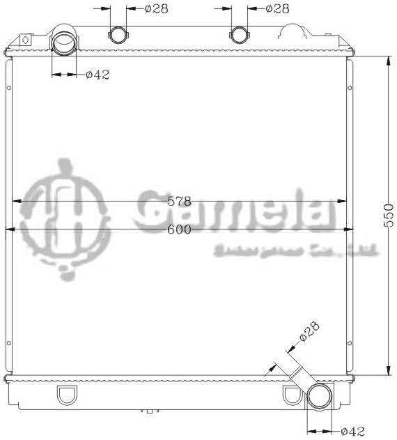 6112384AN - Radiator-for-TOYOTA-COASTER-KC-HZB40-41-97-99-MT