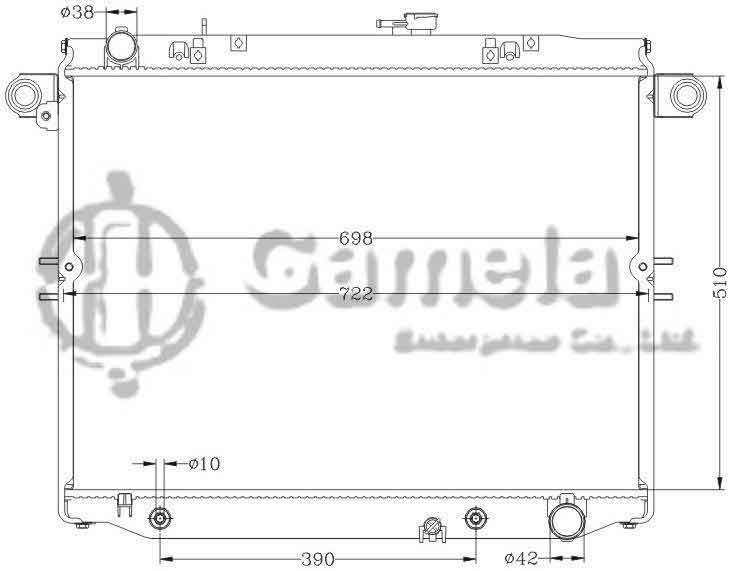 6112457N - Radiator-for-TOYOTA-LANDCRUISER-98-02-HDJ101K-AT-OEM-16400-66120-66121