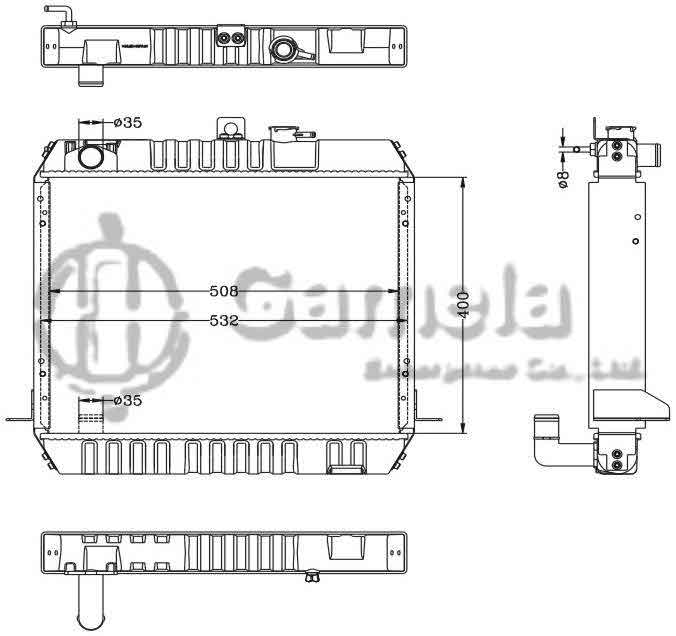 6112470N - Radiator-for-TOYOTA-HIACE-88-89-2Y-3Y-4Y-MT