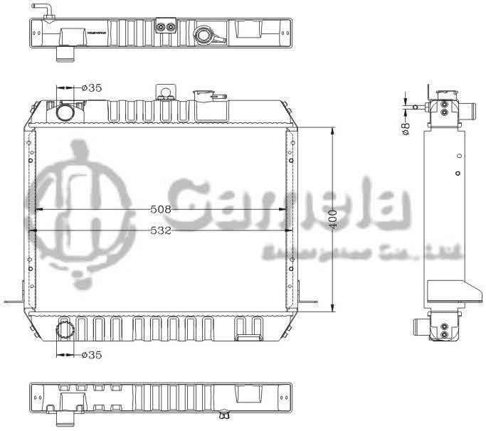 6112471N - Radiator-for-TOYOTA-HIACE-88-89-2Y-3Y-4Y-MT