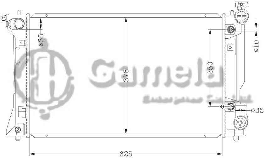 6112493N - Radiator-for-TOYOTA-AVENSIS-2-0i-16V-03-AT-OEM-16400-0H120