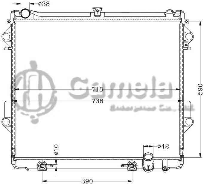 6112499N - Radiator-for-TOYOTA-LANDCRUISER-09-UZJ200-AT-OEM-16400-50381