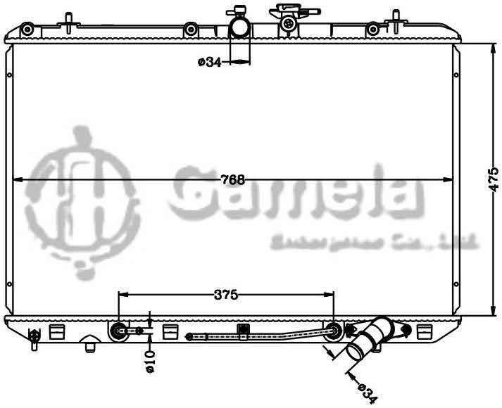 6112543N - Radiator-for-TOYOTA-HIGHLANDER-2-7L-09-11-AT-OEM-16400-DPI-13122-13123