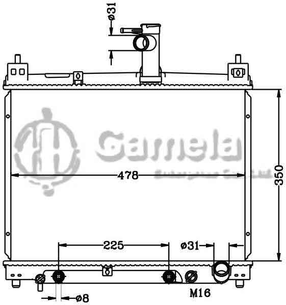 6112545N - Radiator-for-TOYOTA-VIOS-5CC-AT-OEM-16400