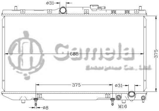 6112574NA - Radiator-for-TOYOTA-LEXUS-CALDINA-96-02-AT-OEM-16400-64871