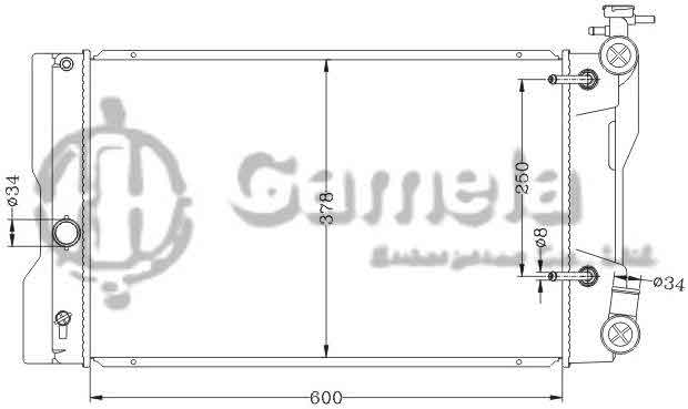 6112593NA - Radiator-for-TOYOTA-COROLLA-MATRIX-09-10-AT-TOYOTA-PONTIAC-VIBE-09-10-AT-DPI-13106