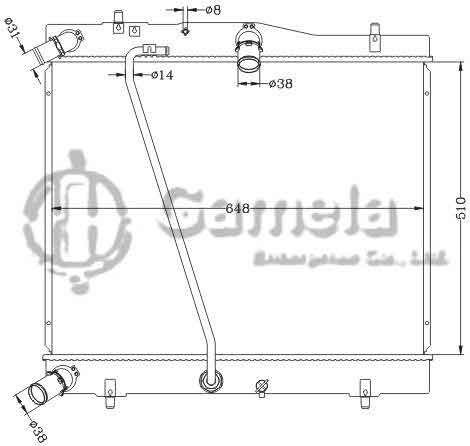 6112596NA - Radiator-for-TOYOTA-HIACE-05-MT