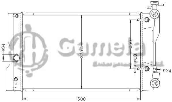 6112647NA - Radiator-for-TOYOTA-COROLLA-MATRIX-09-10-AT-TOYOTA-PONTIAC-VIBE-09-10-AT-DPI-13049