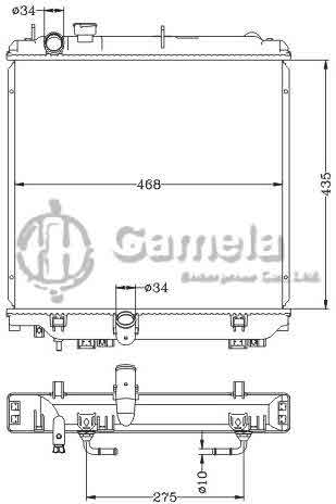 6112687NA - Radiator-for-TOYOTA-DYNA-LY220-230-01-AT-OEM-16400-5B870