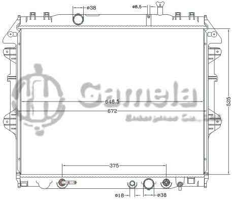 6112711NA - Radiator-for-TOYOTA-HILUX-INNOVA-04-DIESEL-AT-OEM-16400-0L150