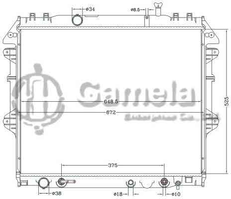 6112713NA - Radiator-for-TOYOTA-HILUX-VIGO-04-AT-OEM-16400-05150