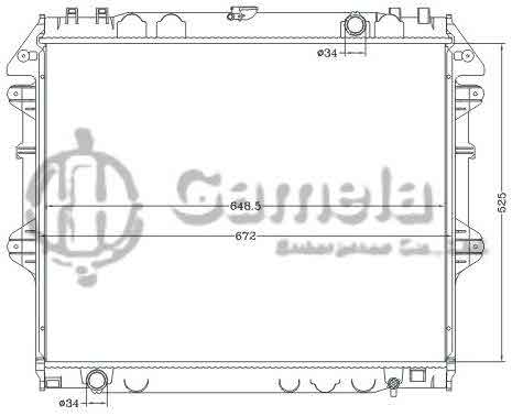 6112716NA - Radiator-for-TOYOTA-HILUX-VIGO-04-MT-OEM-16400-0P050