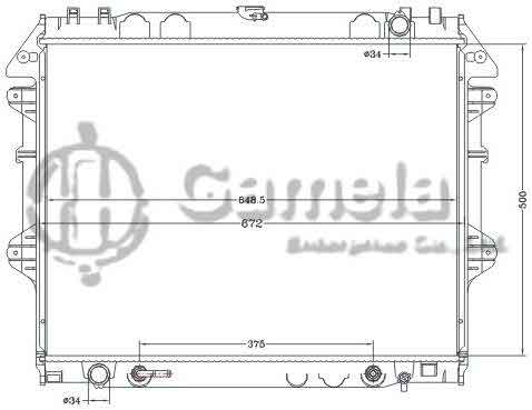 6112717NA - Radiator-for-TOYOTA-HILUX-INNOVA-1TR-04-AT-OEM-16400-0C140-0C210