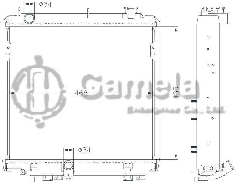 6112746NA - Radiator-for-TOYOTA-DYNA-150-88-95-MT-OEM-16400-30070