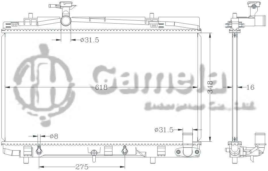 6112747NA - Radiator-for-TOYOTA-VIOS-2014-AT-OEM-16400-0Y090