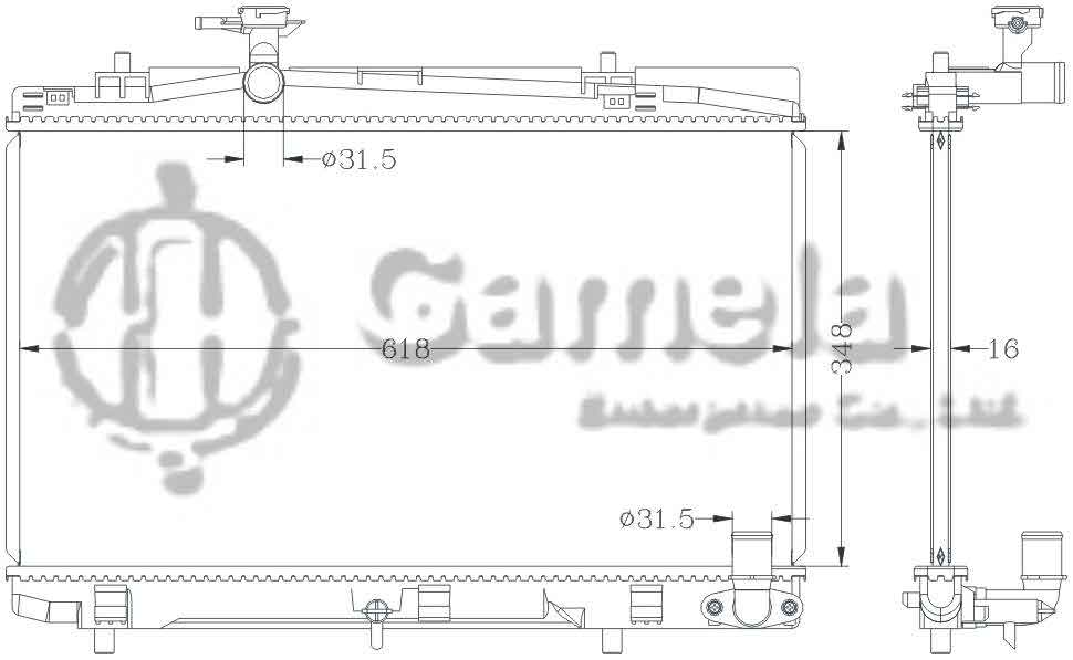 6112748NA - Radiator-for-TOYOTA-VIOS-2014-MT-OEM-16400-0Y080