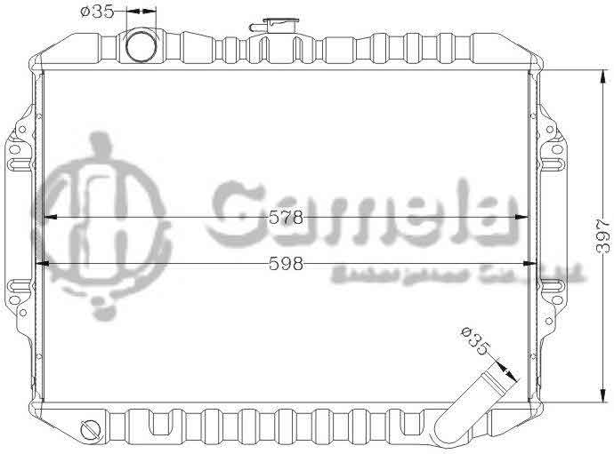 6114110N - Radiator-for-MITSUBISHI-L047-PICKUP-L200-86-91-MT-OEM-MB356390-MB356391-MR221901