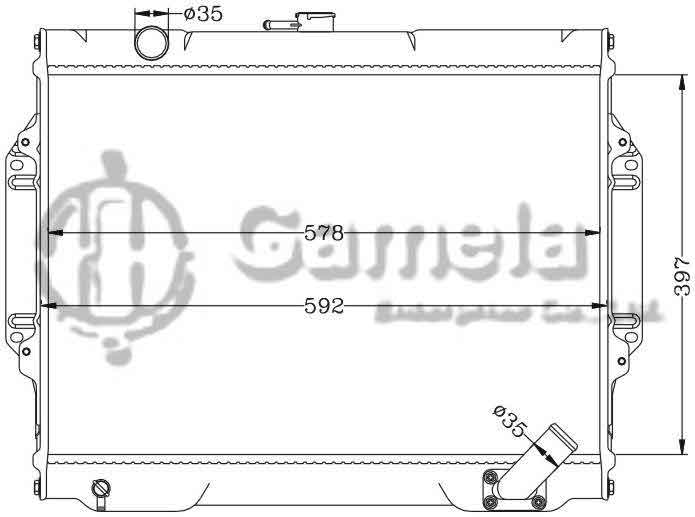 6114112N - Radiator-for-MITSUBISHI-L047-PICKUP-L20086-91-MT-OEM-MB356390-MB356391-MR221901